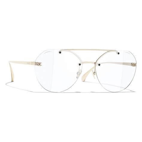 gold chanel barefoot|Pilot Blue Light Glasses Titanium Light Gold .